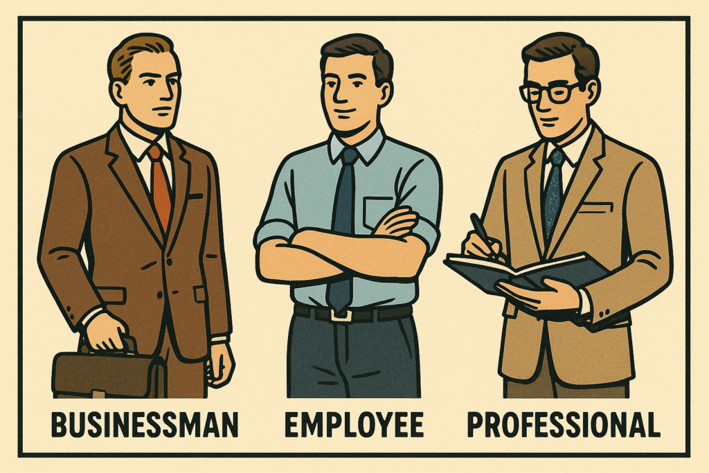 Business Studies Chapter 1 Notes NCERT Class 11th - Businessman, Employee and Professional