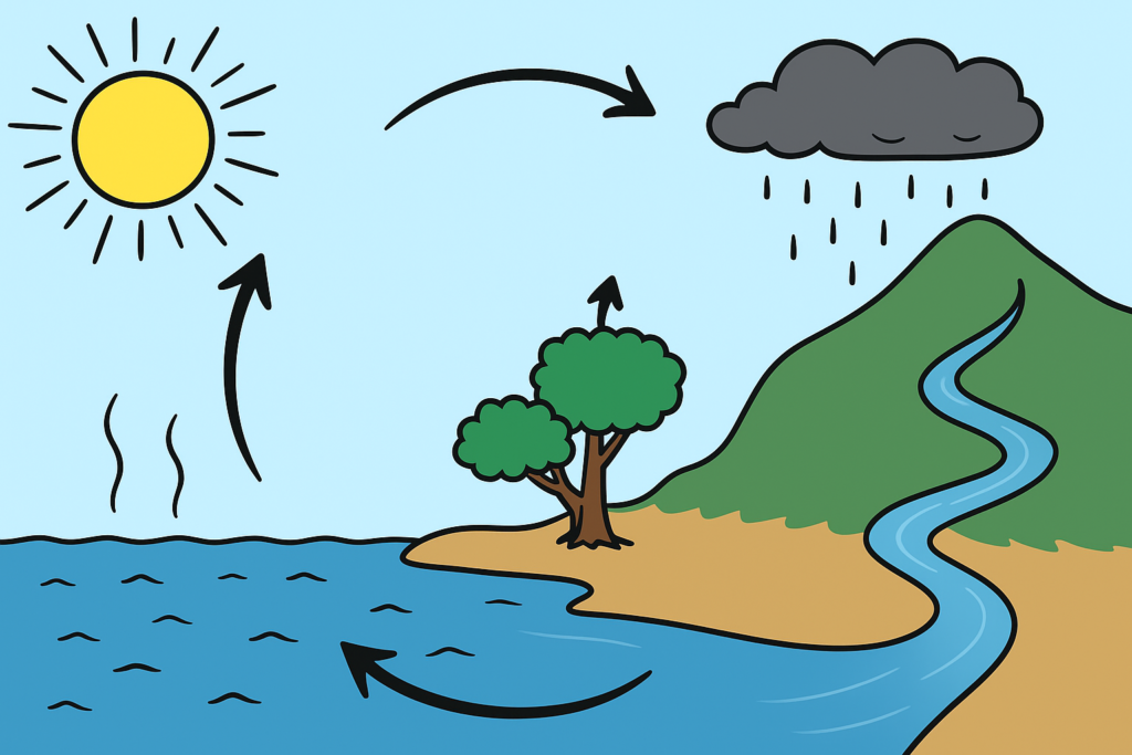 (ख) जल संसाधन – Notes - जल-चक्र (Water Cycle)
