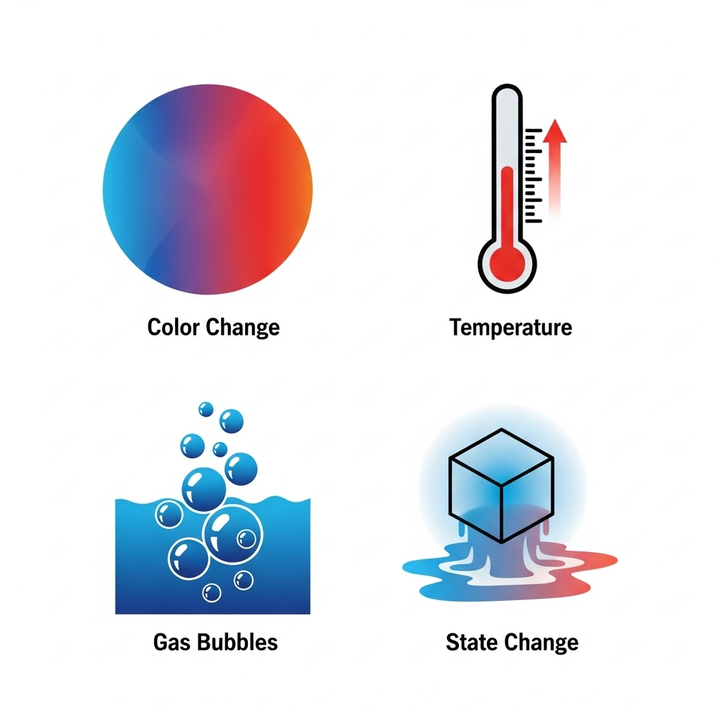 signs of chemical reaction illustration